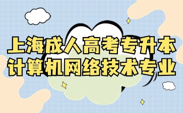 2024年上海成人高考專升本計算機網絡技術專業報名入口